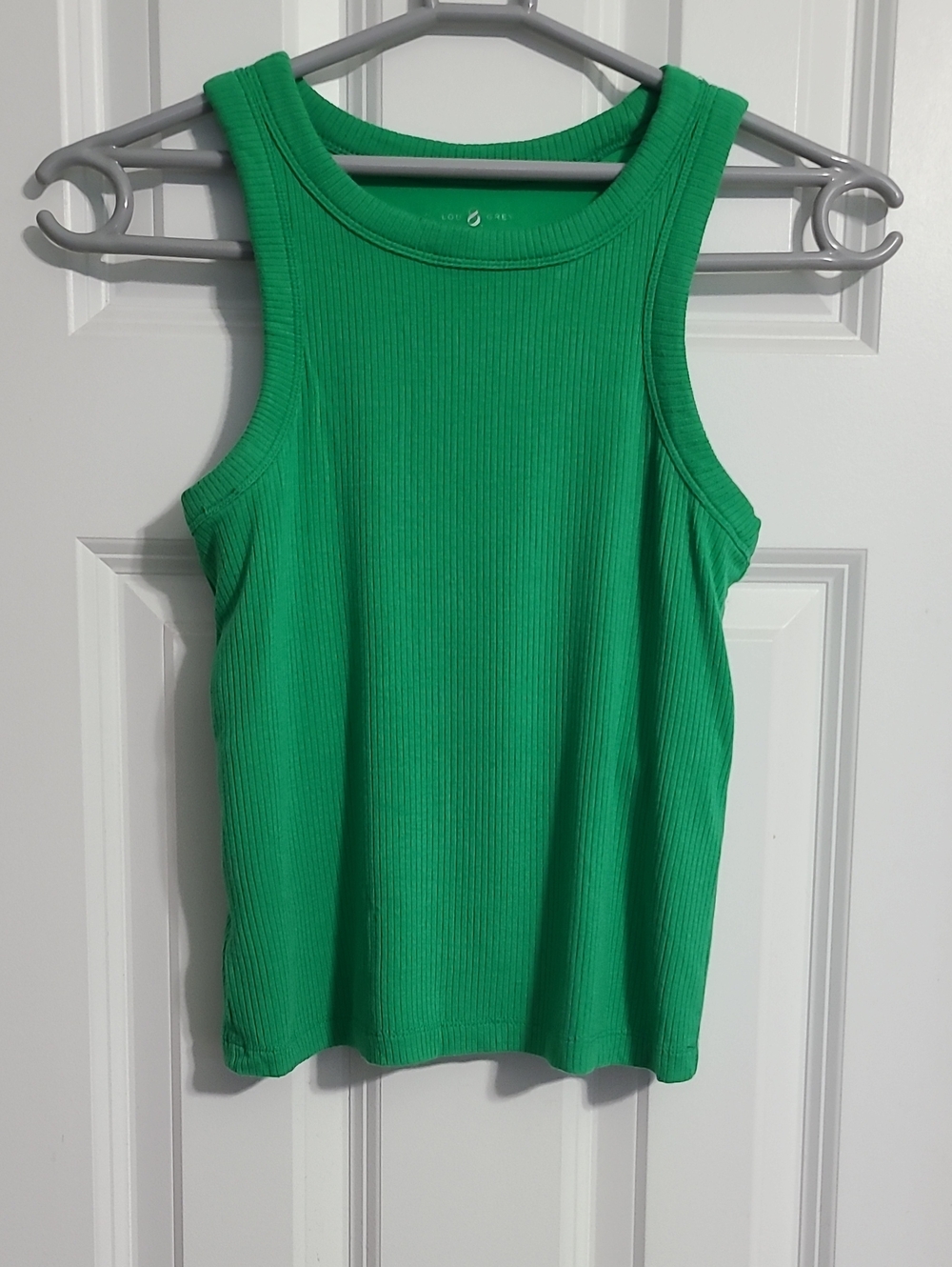 Lou & Grey Bright Green Ribbed Tank